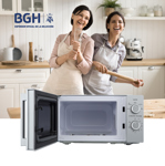 Microondas BGH Mecánico 18L Silver Espejado B118MS25