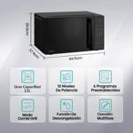 Microondas Digital 23 Lts Hisense Negro H25MOBS8HG