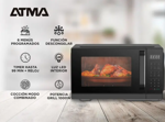 Microondas Atma Grill Digital 23 litros Negro