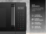 Microondas Atma Grill Digital 23 litros Negro