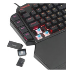 Teclado de una mano gamer Redragon Diti K585RGB color negro con luz RGB