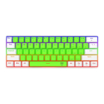 Teclado Gamer T-dagger Arena Verde/Blanco Switch Marron Español T-TGK321-GW-BR-SP