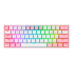 Teclado Redragon Fizz Pro Blanco Rosa Switch Red K616-RGB WP