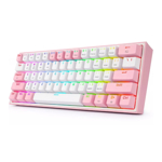 Teclado Redragon Fizz Pro Blanco Rosa Switch Red K616-RGB WP