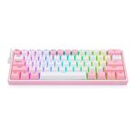 Teclado Redragon Fizz Pro Blanco Rosa Switch Red K616-RGB WP