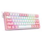 Teclado Redragon Fizz Pro Blanco Rosa Switch Red K616-RGB WP