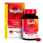 Suplemento de aceite de krill Megared Omega-3 1000 mg 60 cápsulas blandas