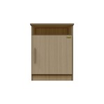 Mesa de luz EMC con Puerta Roble