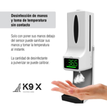 Dispensador con sensor inteligente y termometro K9X con Trípode