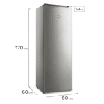 Freezer Vertical Gafa GFUP22P5HRG 245lts Gris Plata