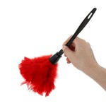 Plumero Antiestático de Plumas para Limpieza del Hogar Red