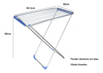 Tendedero Tender Aluminio Plegable Pie S/ Alas Hogar Actual