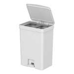 Tacho de basura 2 compartimiento 30lts Ou LX4350BCF Blanco