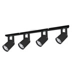 Lampara Aplique Moderno Cily Eco 4 Luces Negro Techo Riel Gu10 Led Gioluce