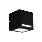 Aplique Cubo Bidirecional Luz Frontal Apto Led G9 Negro Pared Gioluce