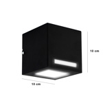 Aplique Cubo Bidirecional Luz Frontal Apto Led G9 Negro Pared Gioluce