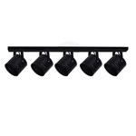 Aplique Riel Techo 5 Luces Tacho Negro AR111 Apto Led Gioluce