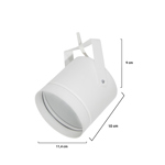Aplique Riel Techo Pared Tacho 1 Luz Blanco Apto Led Gioluce