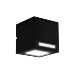 Aplique Cubo Unidirecional Luz Frontal Apto Led Gu10 Negro Pared Gioluce