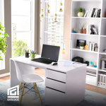 Velador Nordico Industrial Facu 1 Luz Blanco Gioluce
