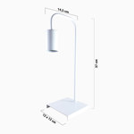 Velador Nordico Industrial Facu 1 Luz Blanco Gioluce