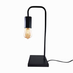 Velador Nordico Industrial Facu 1 Luz Negro Gioluce
