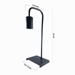 Velador Nordico Industrial Facu 1 Luz Negro Gioluce
