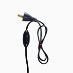 Velador Nordico Industrial Facu 1 Luz Negro Gioluce