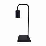 Velador Nordico Industrial Facu 1 Luz Negro Gioluce