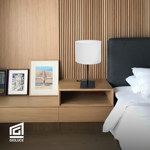 Lampara Velador Ches 1 Luz Negro Pantalla Blanca Gioluce