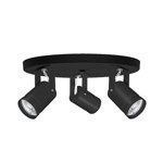 Aplique De Techo Cily Eco 3 Luces Negro Gioluce