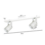 Aplique Techo Cily Eco 2 Luces Blanco Gioluce