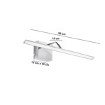 Aplique Pared Cuadra 50 Cm Cromo Movil Calida Gioluce