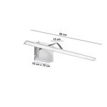 Aplique Pared Cuadra 50 Cm Cromo Movil Frio Gioluce