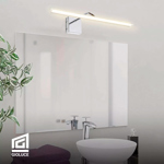 Aplique Pared Cuadra 80 Cm Cromo Movil Calida Gioluce