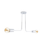 Lampara Plafon Milo 2 Luces Cromo Brazo Curvo Deco Gioluce