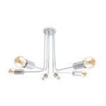 Lampara Plafon Milo 6 Luces Cromo Brazo Curvo Deco Gioluce