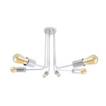 Lampara Plafon Milo 6 Luces Cromo Brazo Curvo Deco Gioluce