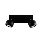 Aplique De Techo Pared Persa 2 Luces Negro/Cobre Bocha 9cm Gioluce