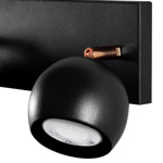 Aplique De Techo Pared Persa 2 Luces Negro/Cobre Bocha 9cm Gioluce