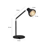 Lampara Velador Dubai E27 1 Luz negro Gioluce