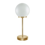 Lampara Velador Picis Cleo 1 Luz dorado bocha vidrio satinado Gioluce