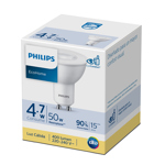 Lámpara Philips Led Dicroica GU10 4,7w Luz Cálida