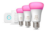 Kit de Inicio Philips Hue E27 Bluetooth White and Color X3 + Bridge + Dimmer Switch