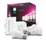Kit de Inicio Philips Hue E27 Bluetooth White and Color X3 + Bridge + Dimmer Switch