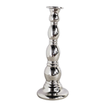 Candelabro de Cerámica Plateada 35x14x14 cm