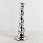 Candelabro de Cerámica Plateada 35x14x14 cm