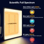 Lámpara LED de cultivo KOSCHEAL KT de 600 W de espectro completo para 2 x 2 pies