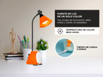 Lámpara De Escritorio Dinosaurios Naranja Gadnic Con Luz Nocturna