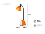 Lámpara De Escritorio Dinosaurios Naranja Gadnic Con Luz Nocturna
